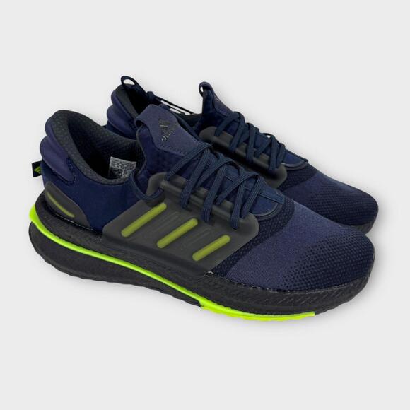 adidas Other - Adidas Men’s Size 11.5 Legend Ink Blue Lucid Lemon X_PLRBOOST Running Shoes New